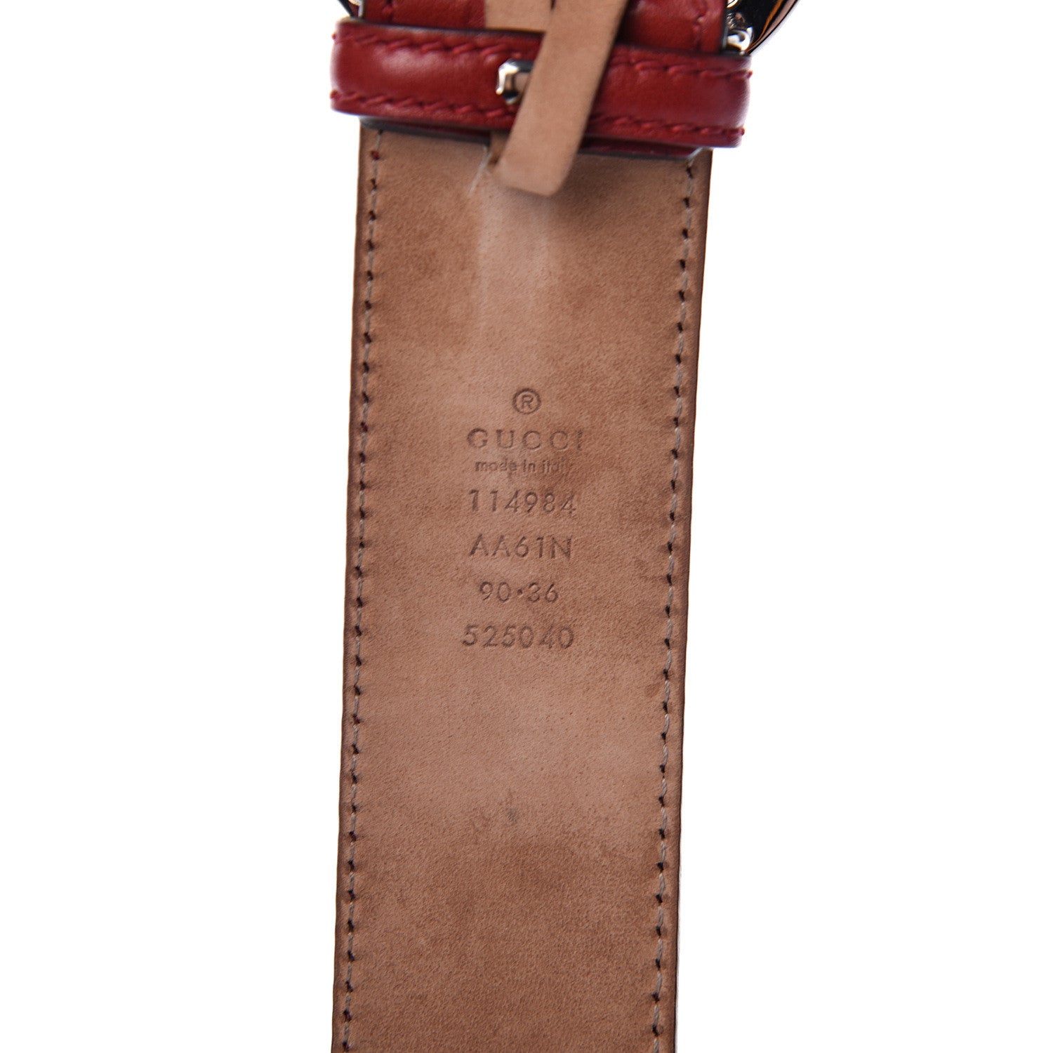 Gucci Guccissima Interlocking G 40mm Belt 90 36 Red 3 of 8