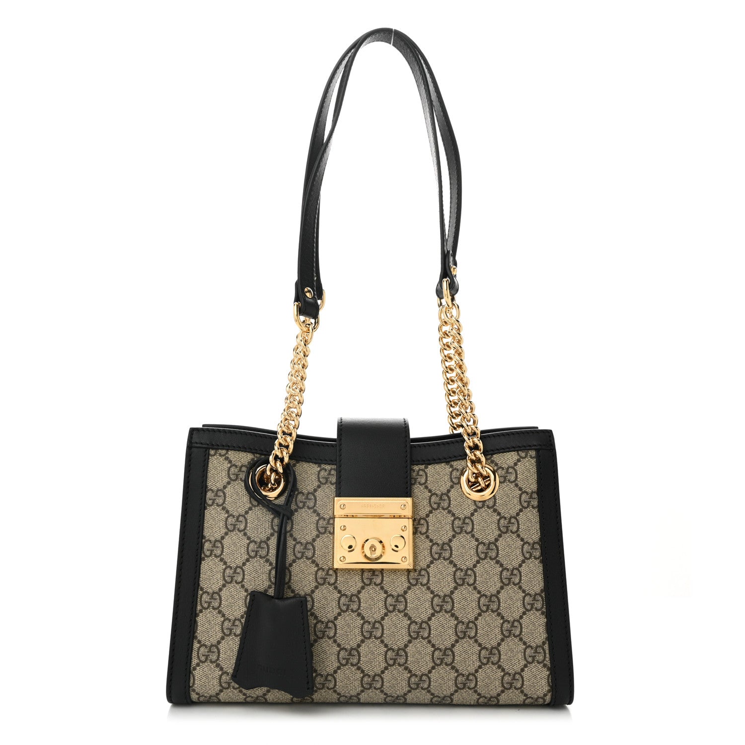 Gucci GG Supreme Monogram Small Padlock Tote Black 1 of 10
