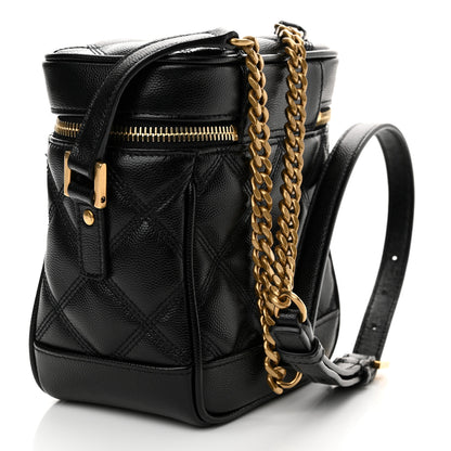 Saint Laurent Grain de Poudre Quilted 80's Vanity Bag Black 3 of 11