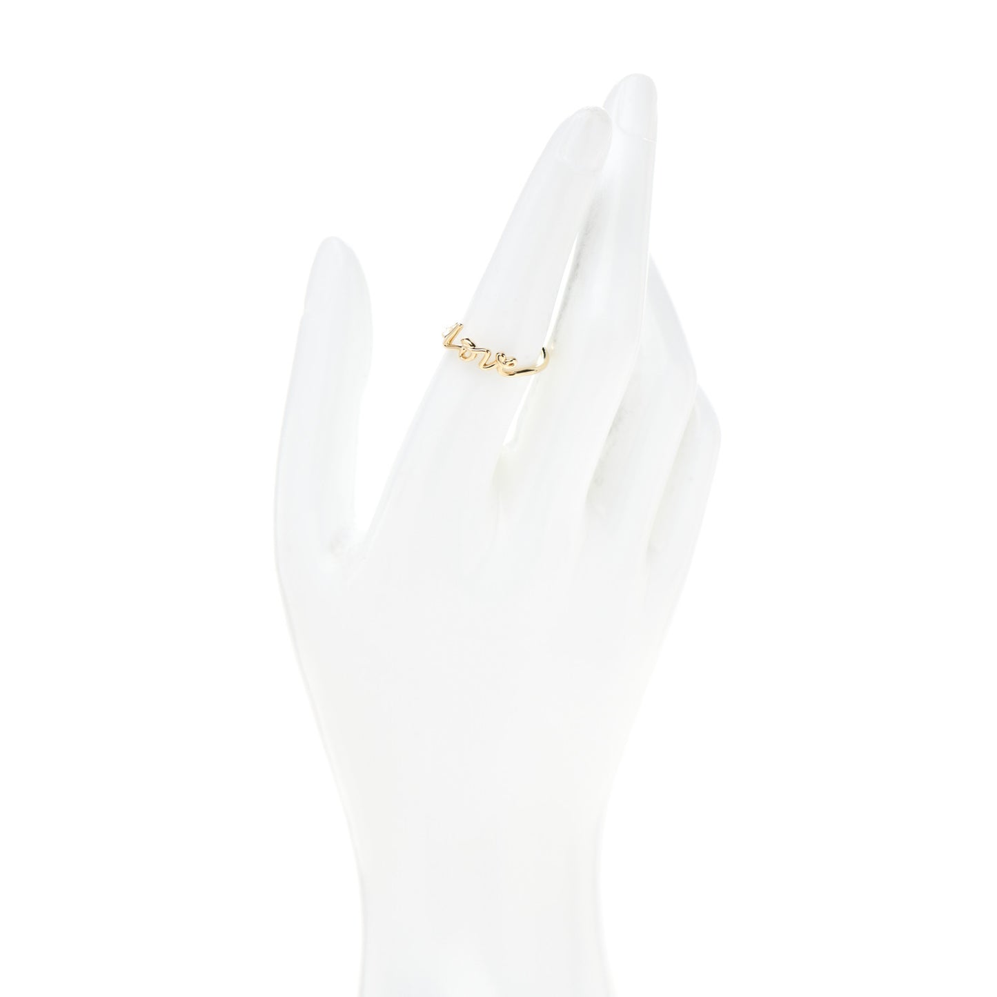 18K Yellow Gold Mini Paloma's Graffiti Love Ring 54 7