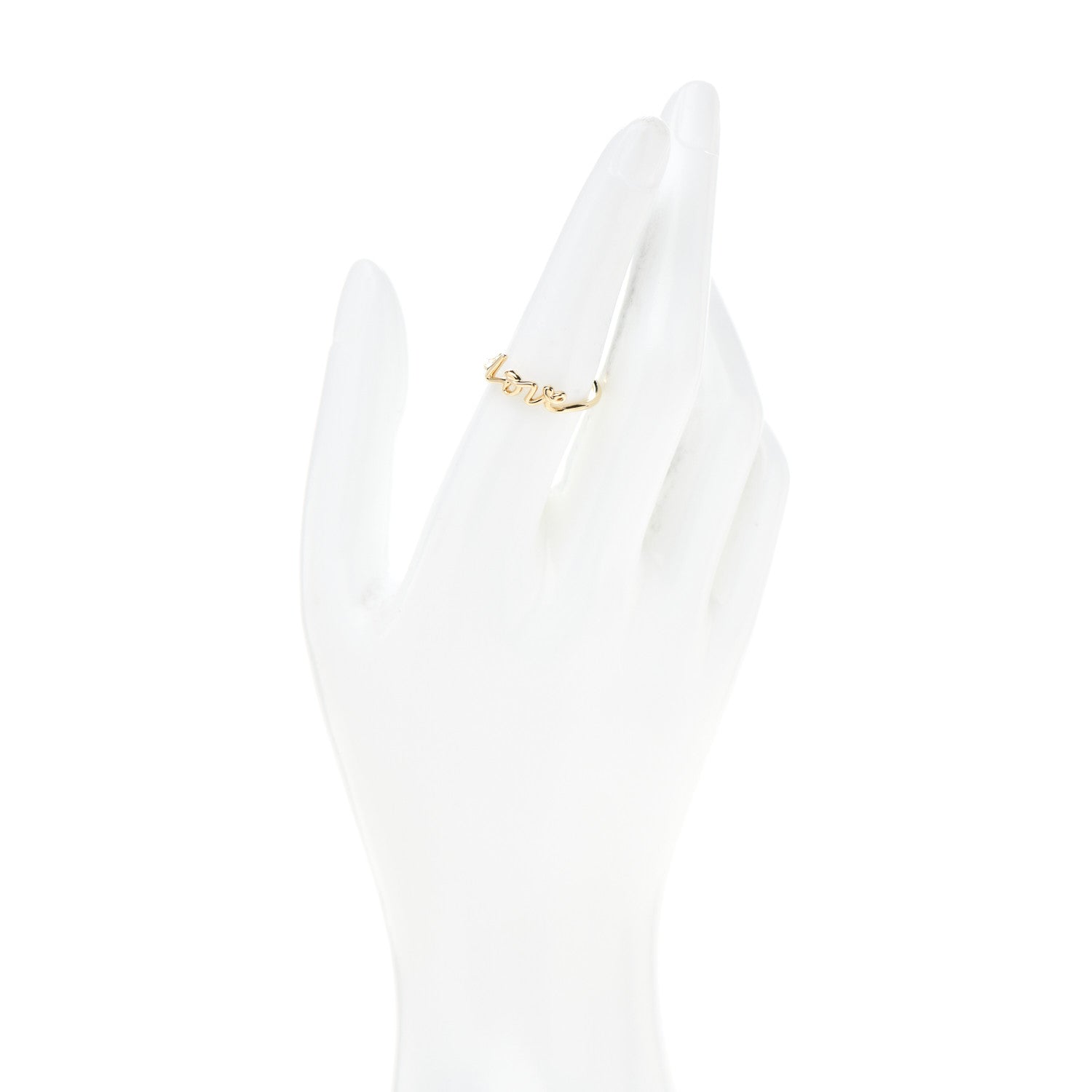 Tiffany 18K Yellow Gold Mini Paloma's Graffiti Love Ring 54 7 2 of 6