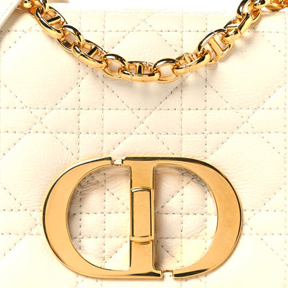 Christian Dior Grained Calfskin Cannage Small Caro Bag White 8 of 10