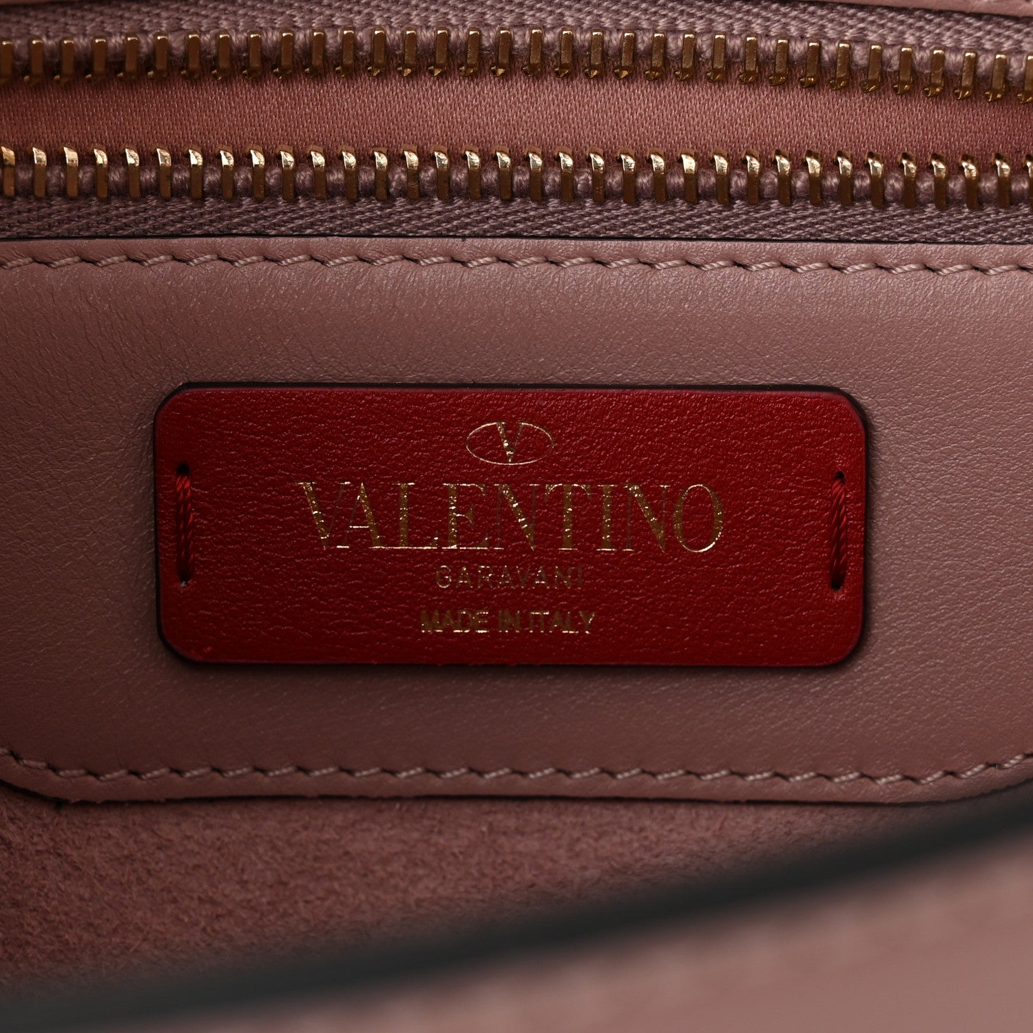 Valentino Garavani Vitello Small Rockstud All Over Demilune Shoulder Bag Lipstick 6 of 9