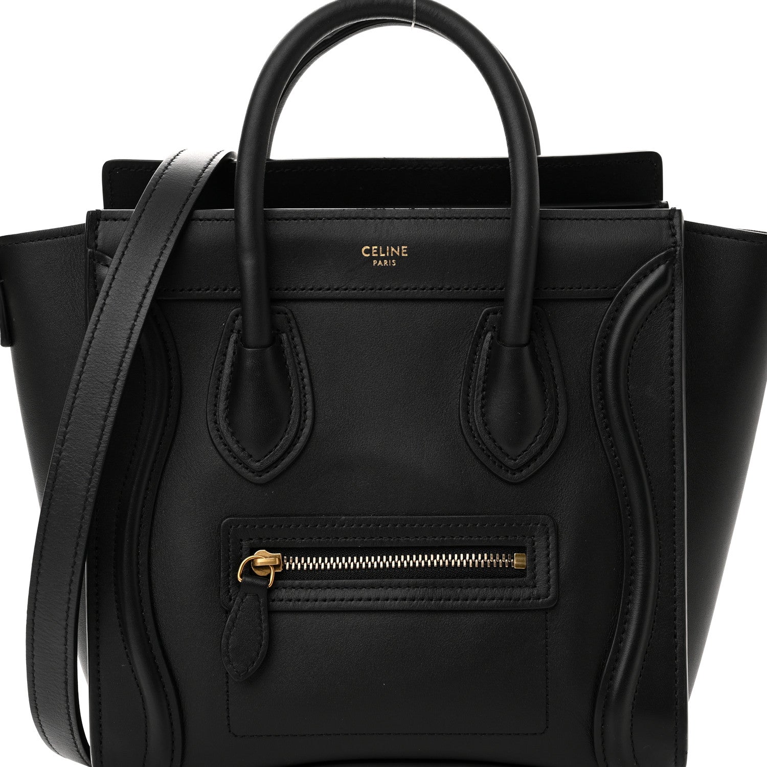 Celine Smooth Calfskin Nano Luggage Black 8 of 11