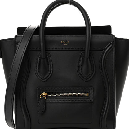 Celine Smooth Calfskin Nano Luggage Black 8 of 11