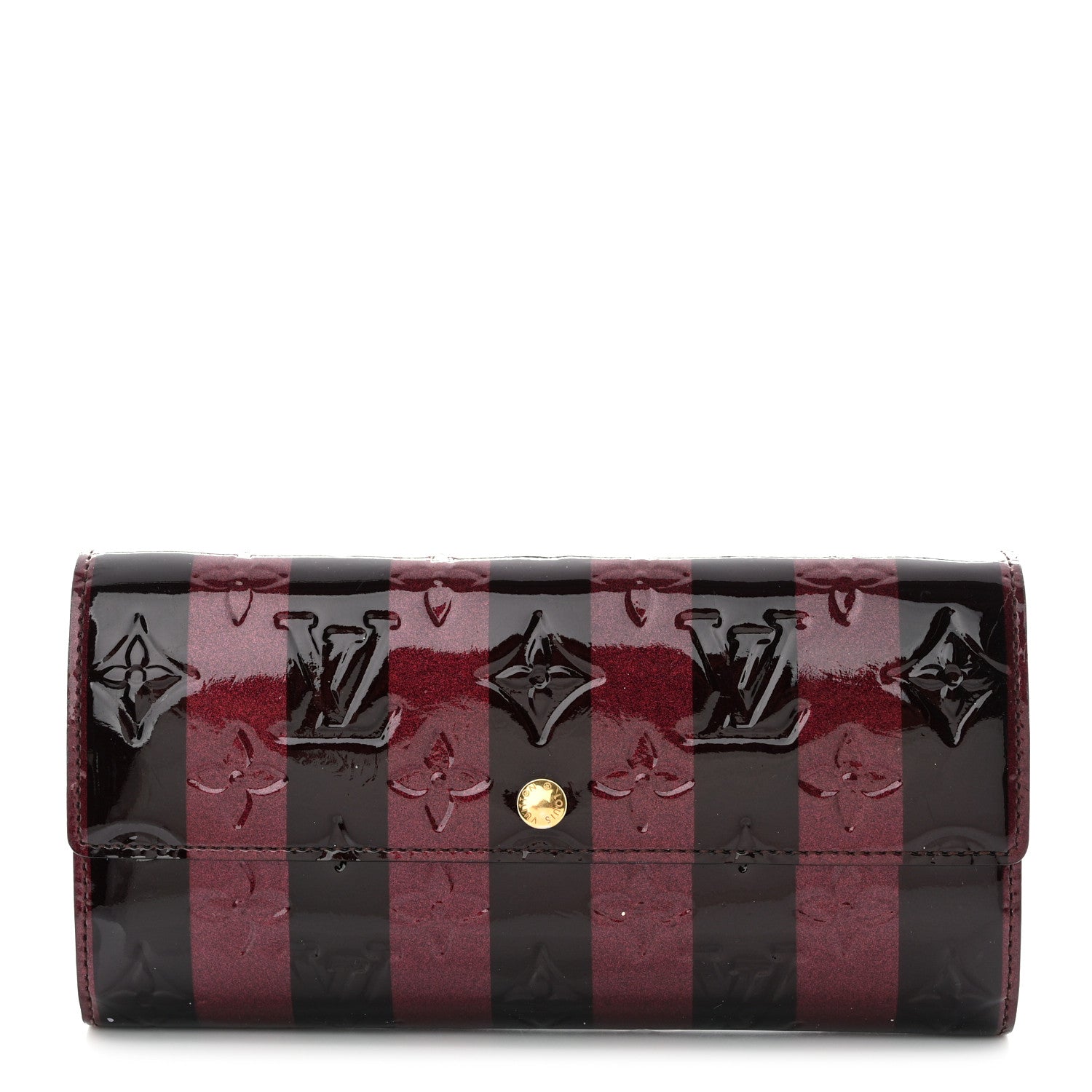 Louis Vuitton Vernis Rayures Sarah Wallet Amarante 1 of 13