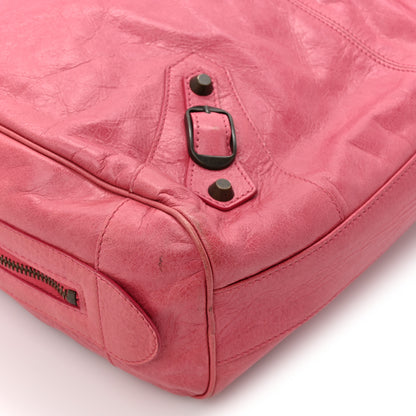 Balenciaga Agneau Classic Hardware Briefcase Tote Pivoine 11 of 17