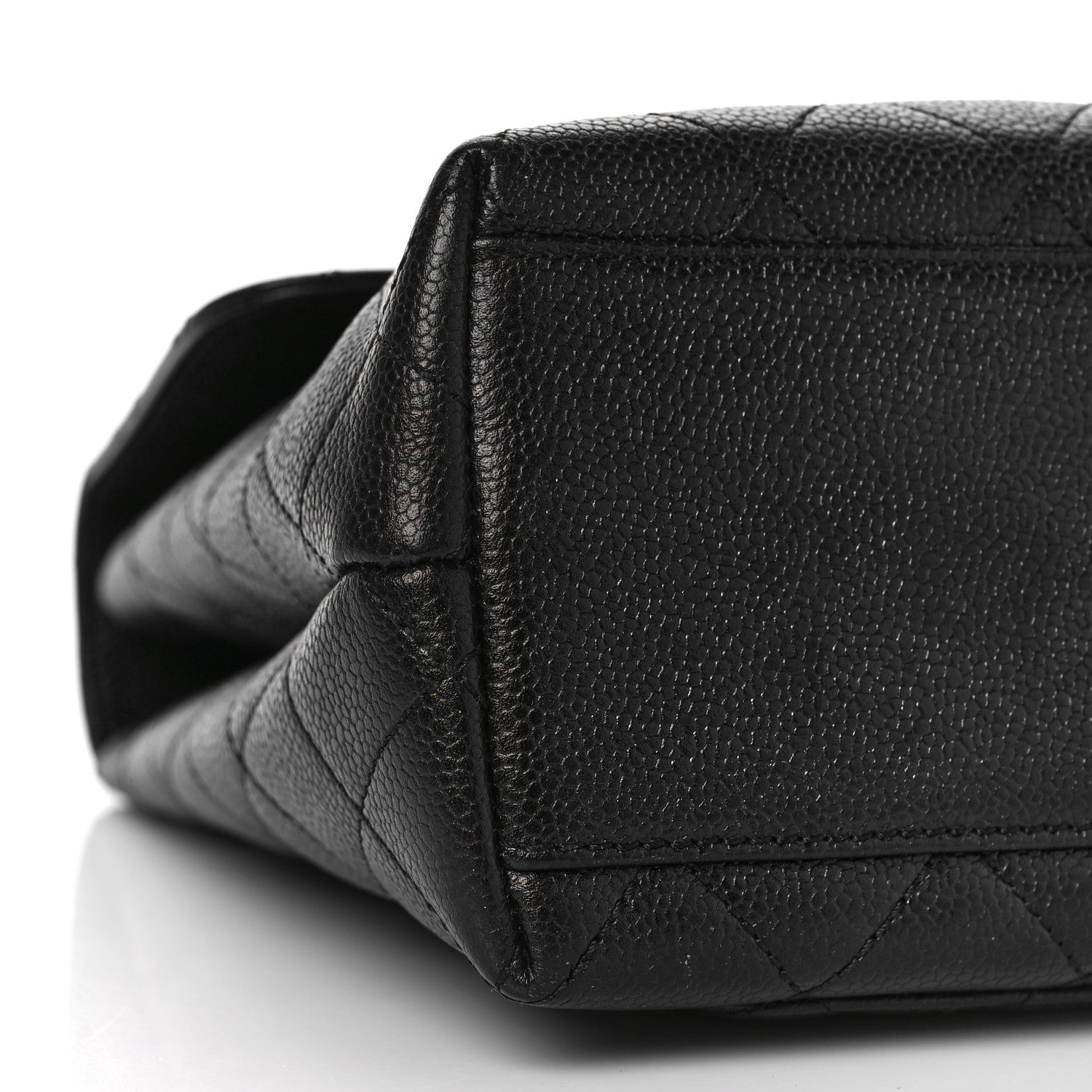 Chanel Caviar Quilted Jumbo Kelly Flap Black 8 of 9
