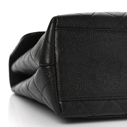 Chanel Caviar Quilted Jumbo Kelly Flap Black 8 of 9