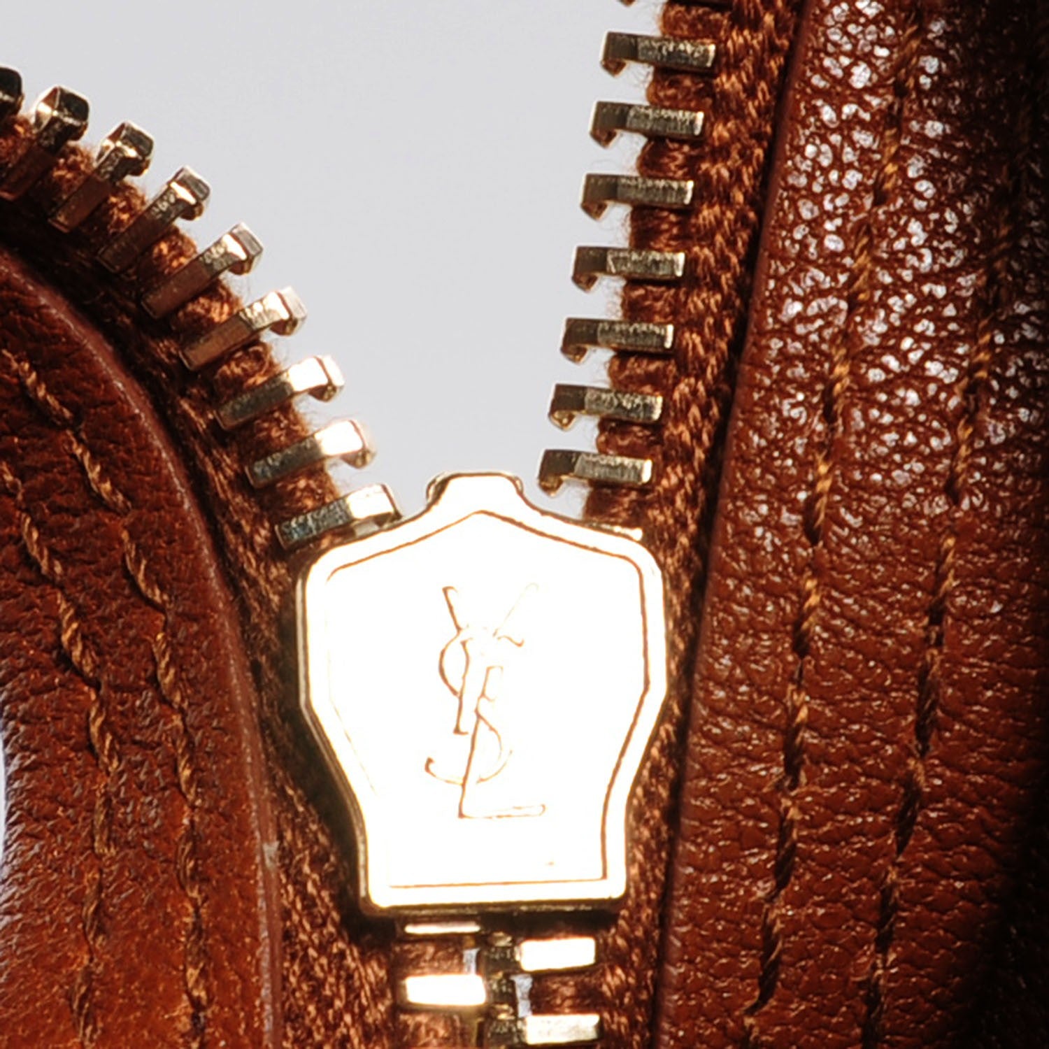 Saint Laurent Leather Medium Cabas Chyc Whiskey 9 of 9