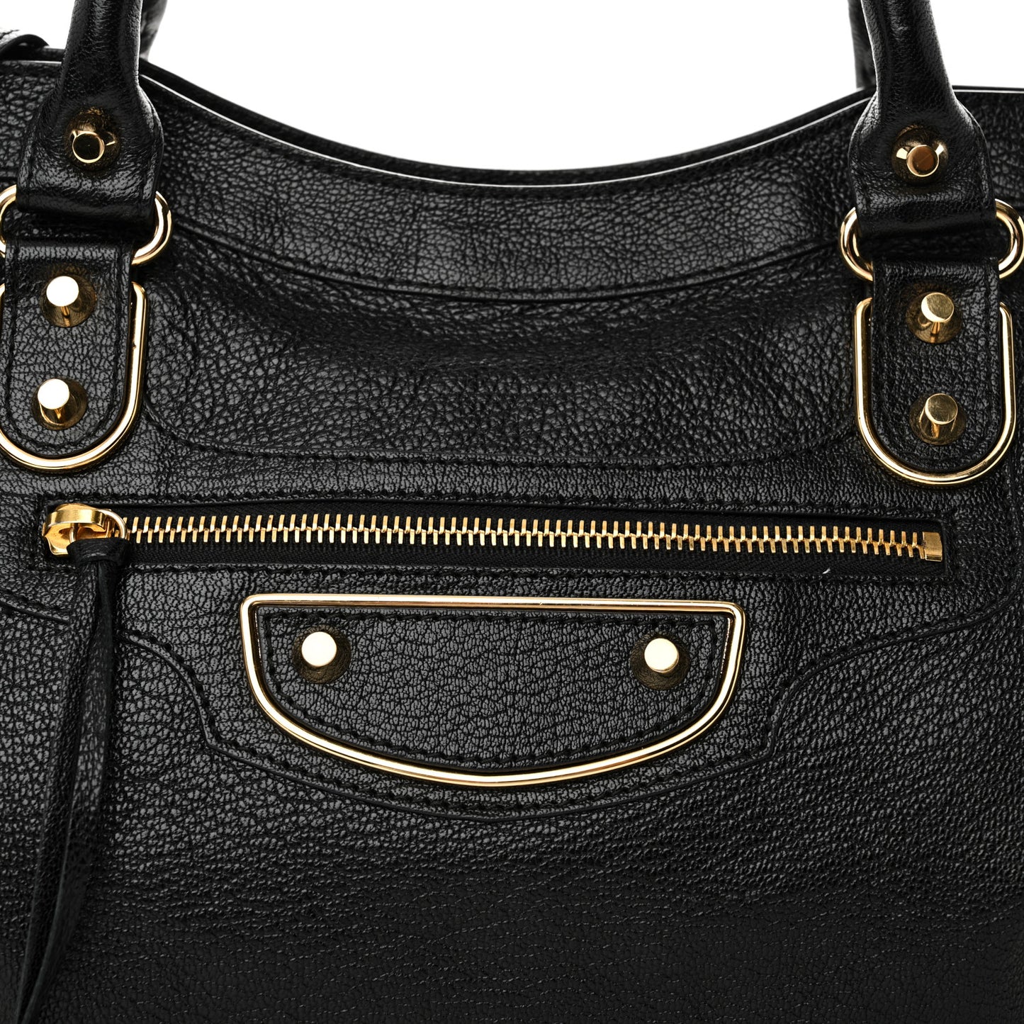 Chevre Gold Metallic Edge Hardware City Black
