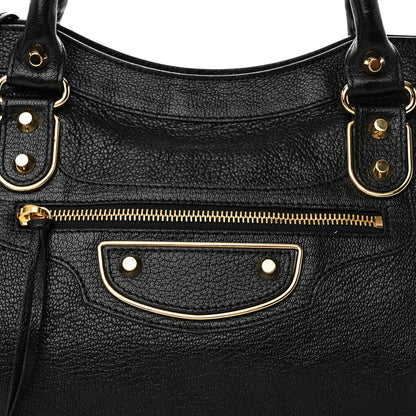 Balenciaga Chevre Gold Metallic Edge Hardware City Black 9 of 11