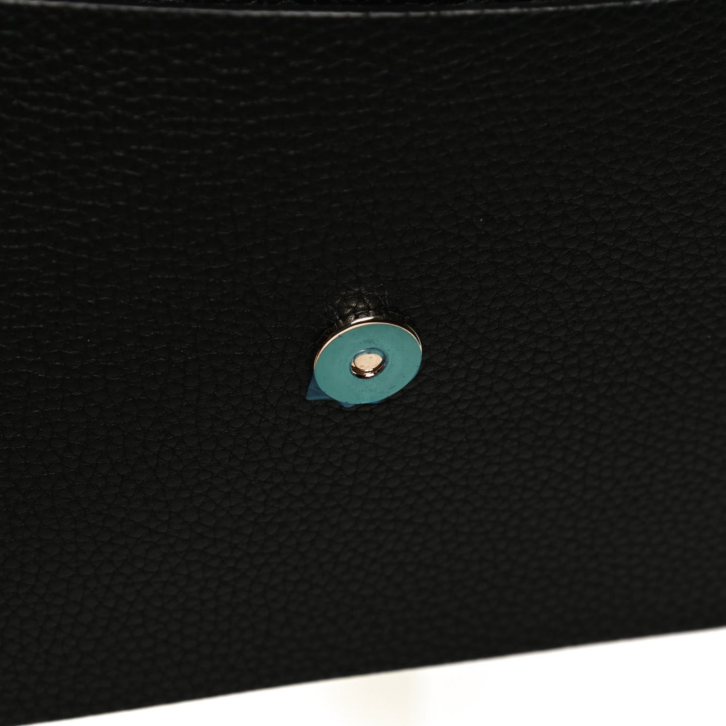 Pebbled Calfskin Rockstud Side Slip Crossbody Black