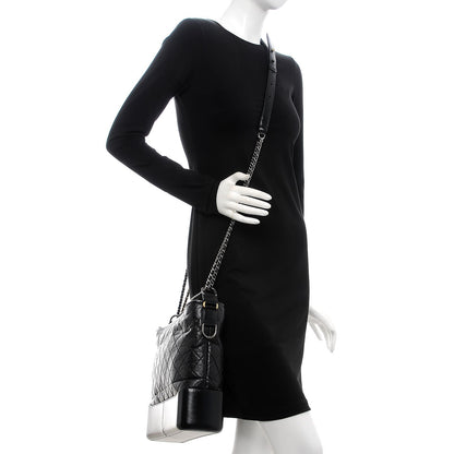Chanel Aged Calfskin Quilted Large Gabrielle Hobo Black 4 of 10