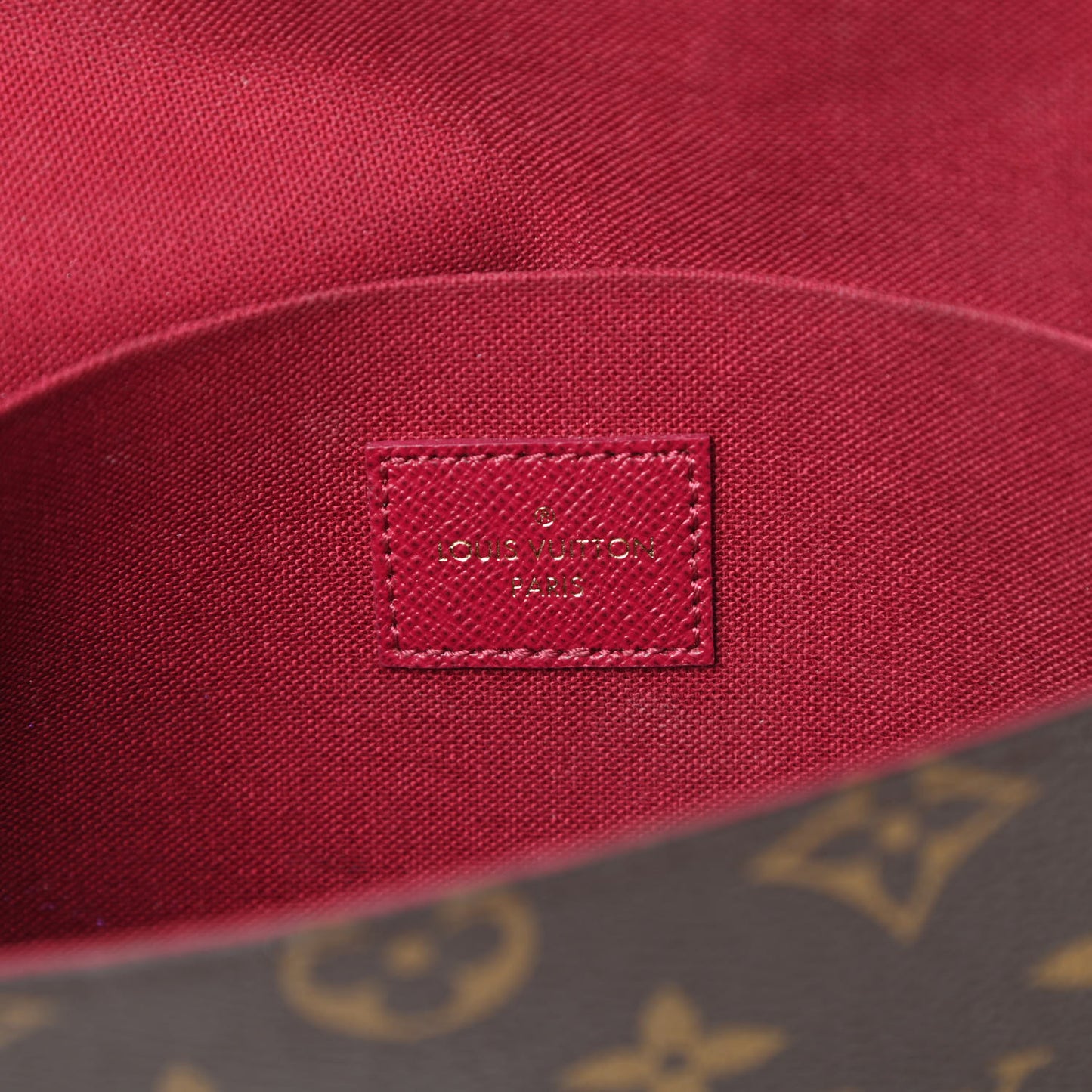 Monogram Pochette Felicie Chain Wallet Fuchsia