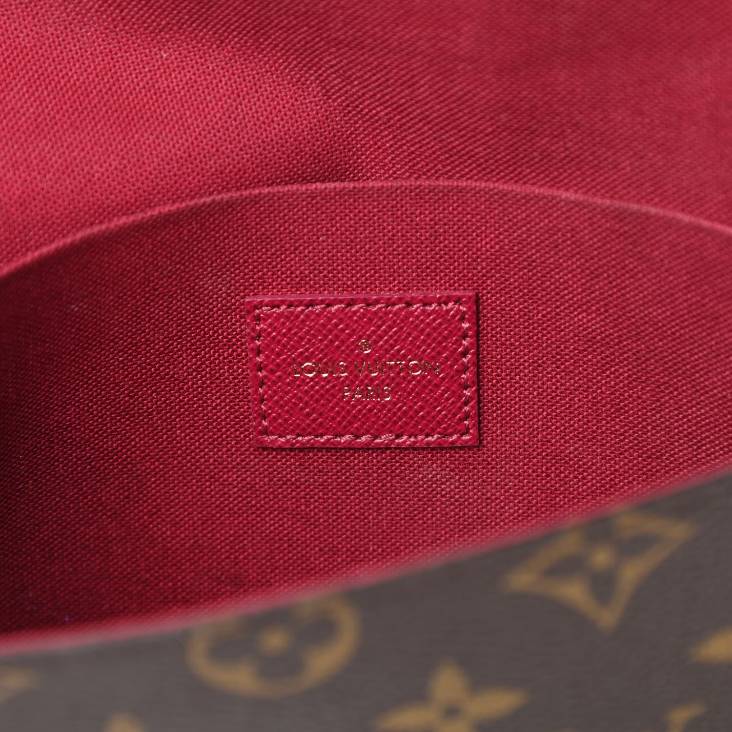 Louis Vuitton Monogram Pochette Felicie Chain Wallet Fuchsia 8 of 16