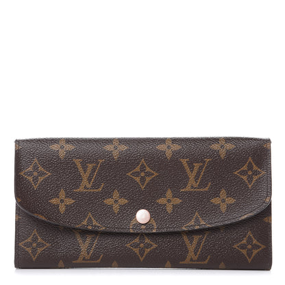 Louis Vuitton Monogram Emilie Wallet Rose Nacre 1 of 7