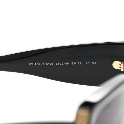 Chanel Acetate Rectangle Sunglasses 5435 Black 6 of 8