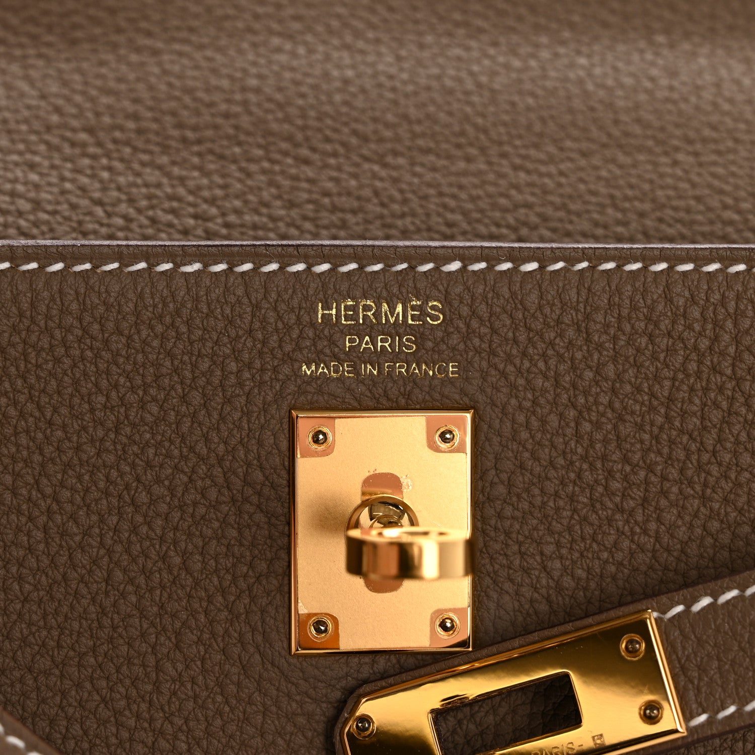 Hermes Togo Kelly Retourne 25 Etoupe 6 of 11