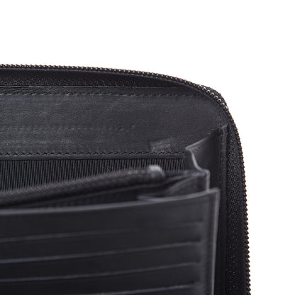Chanel Calfskin Quilted Large Zip Around Organizer Wallet Black 14 of 14