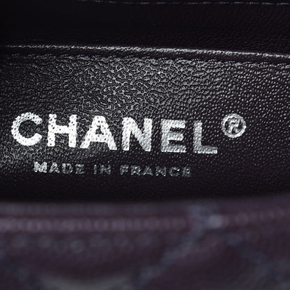 Chanel Washed Caviar Quilted Mini Rectangular Flap Dark Purple 8 of 11
