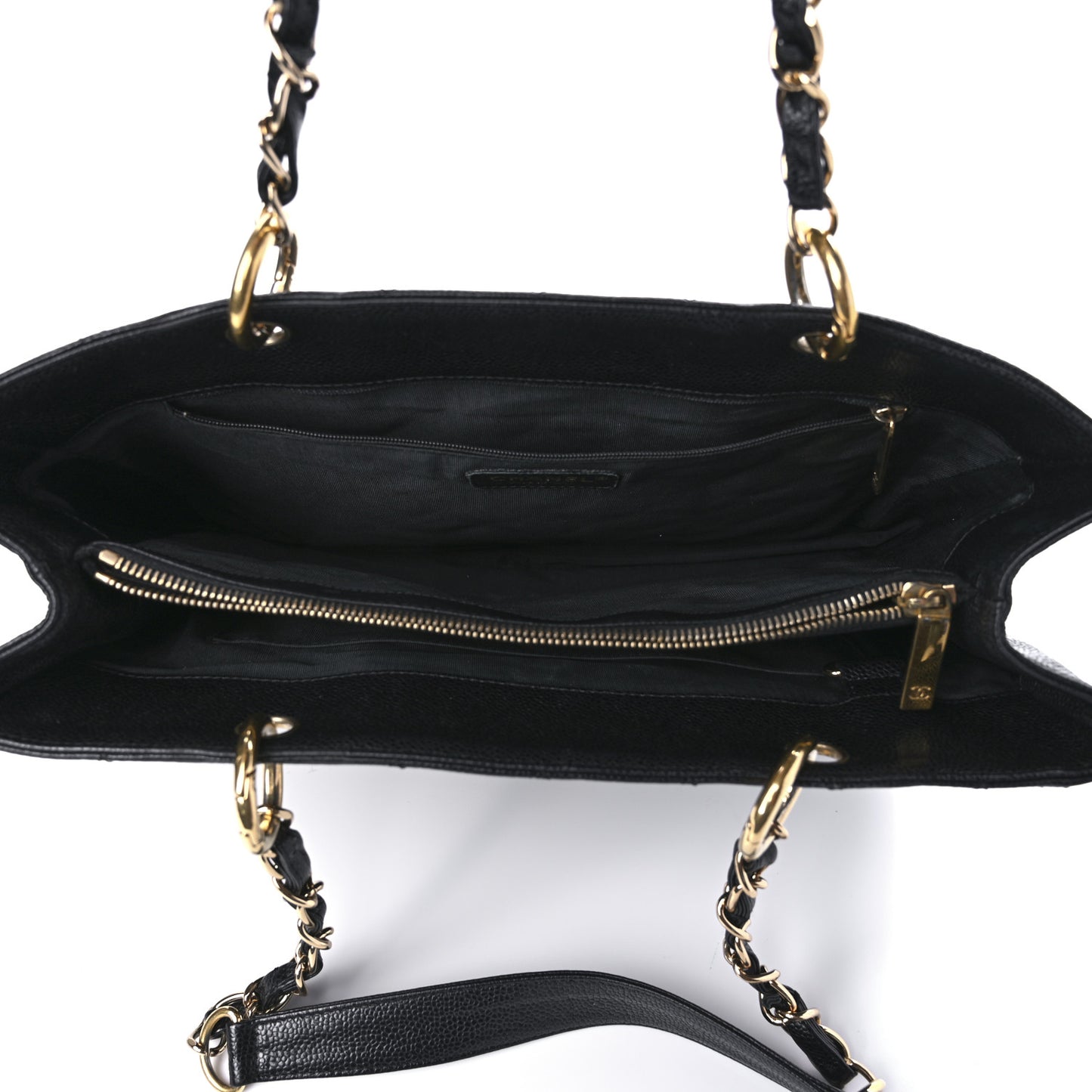 Caviar Quilted Grand Shopping Tote GST Black