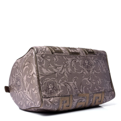 Versace PVC Metallic Calfskin Barocco Printed Bowler Gold 3 of 4