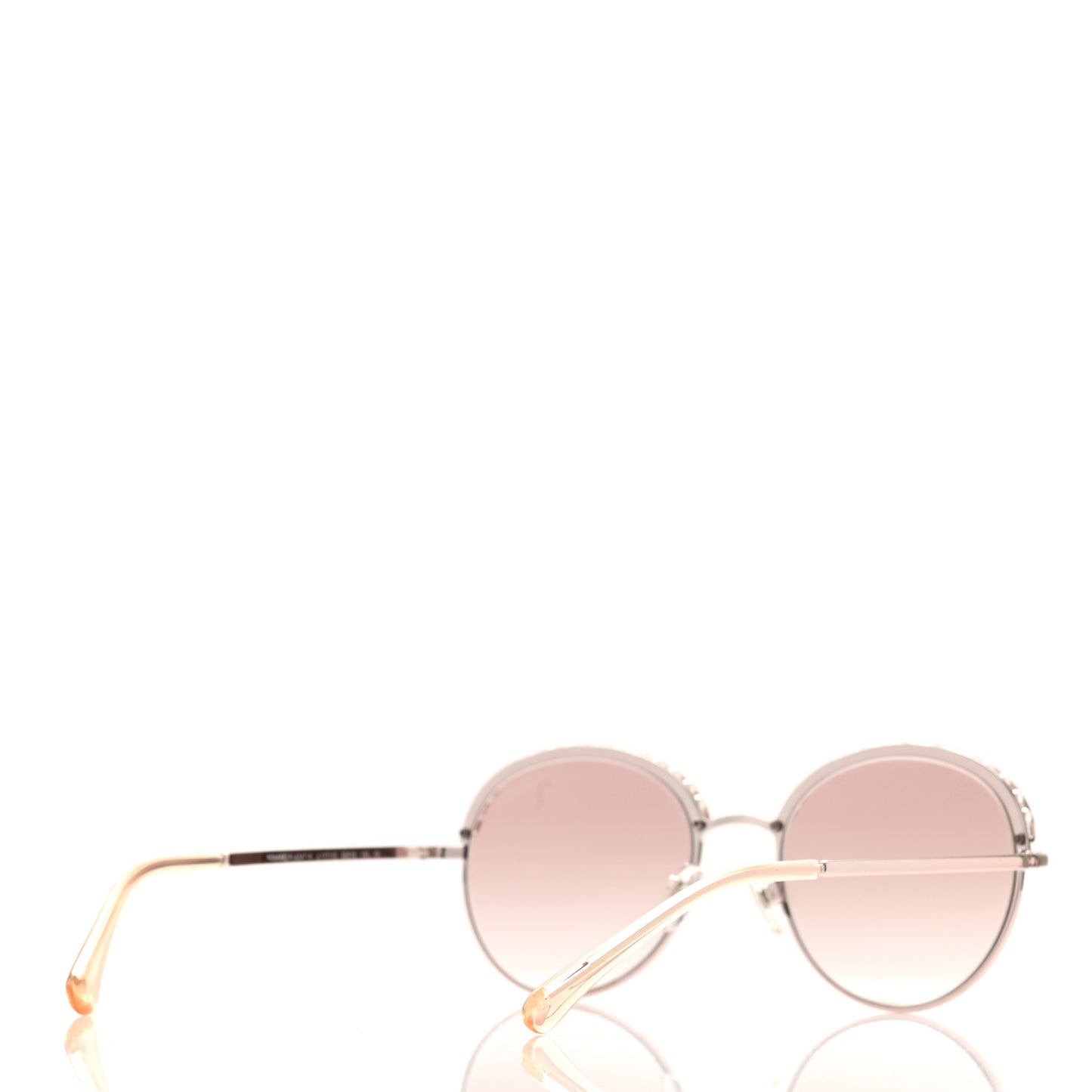 Round Pearl Sunglasses 4247-H Pink Gold