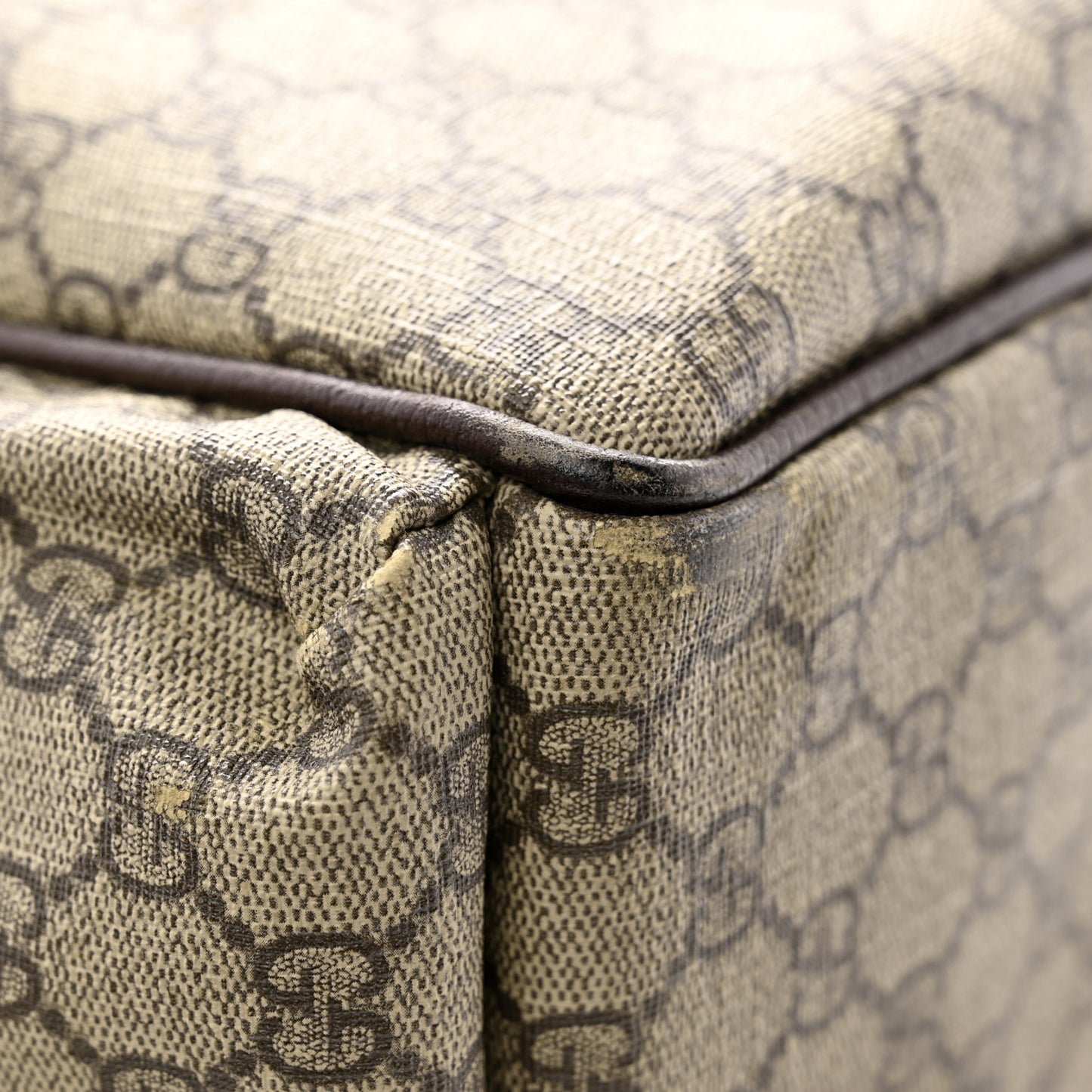 Monogram Natural Pigskin Large Diaper Bag Beige Ebony Cocoa Dark Chocolate