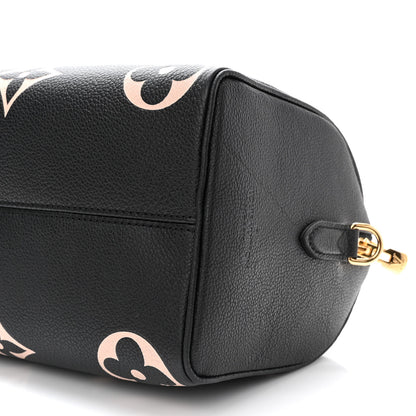Louis Vuitton Empreinte Monogram Giant Speedy Bandouliere 25 Black Beige 9 of 9