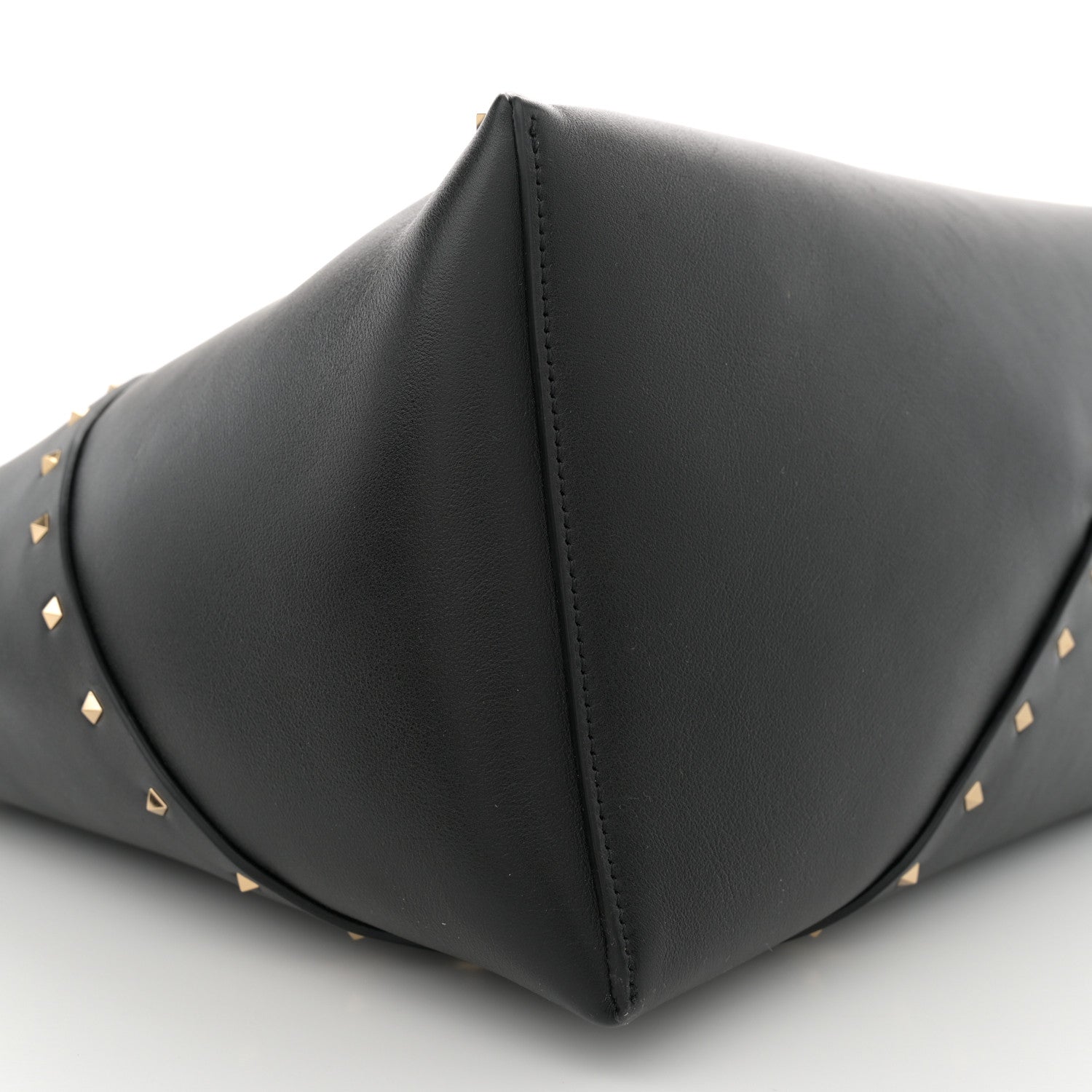 Valentino Garavani Calfskin Rockstud Large Wispy Tote Black 9 of 10