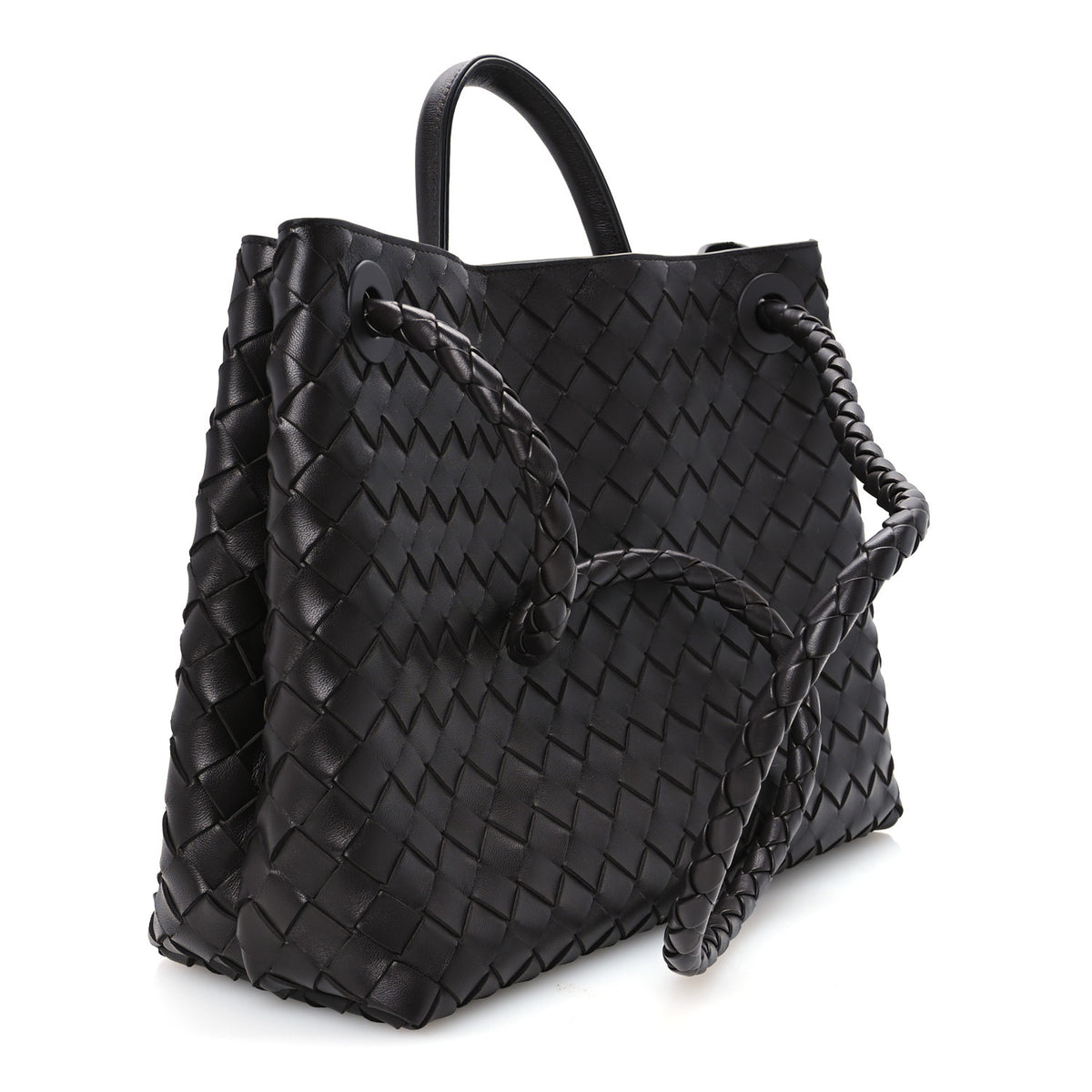 Nappa Intrecciato Medium Andiamo Shoulder Bag Fondant