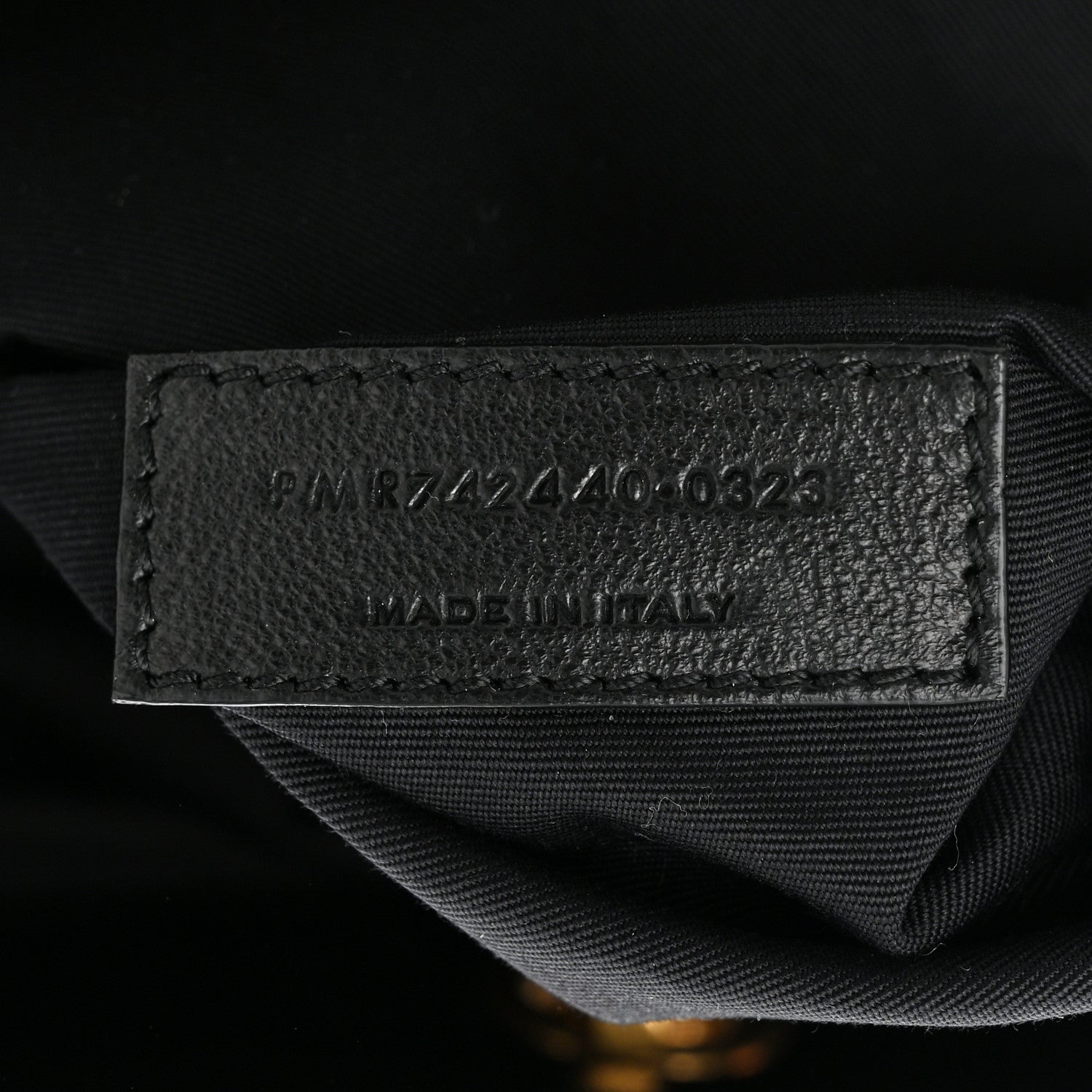 Saint Laurent Lambskin Quilted Pochon Drawstring Tote Bag Black 7 of 11
