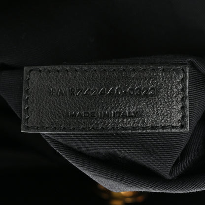 Saint Laurent Lambskin Quilted Pochon Drawstring Tote Bag Black 7 of 11
