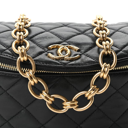Chanel Lambskin Pearl Quilted CC Belt Bag Black 7 of 9