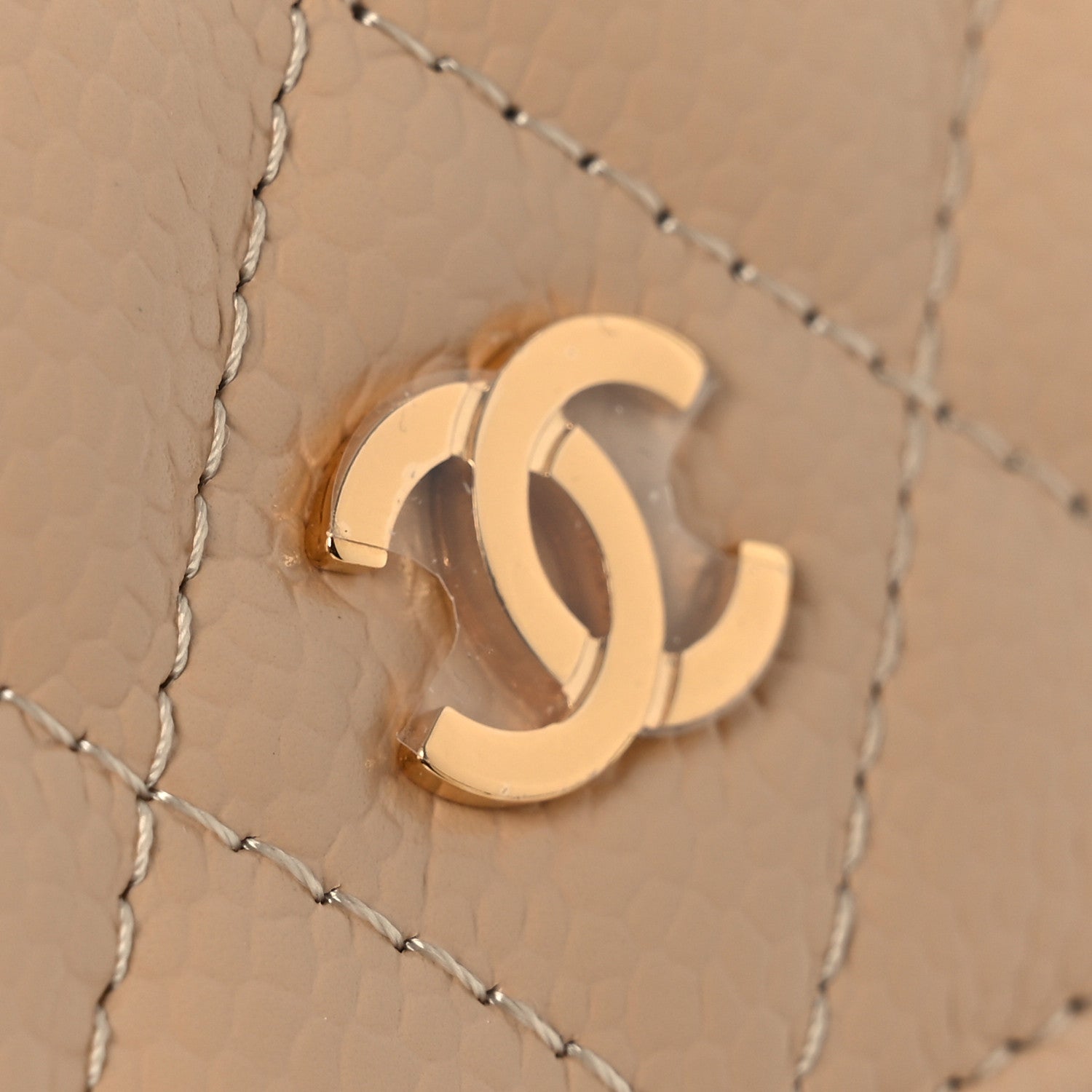 Chanel Caviar Quilted Wallet on Chain WOC Beige 12 of 13