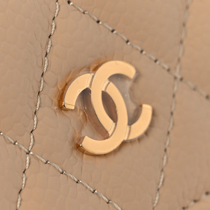 Chanel Caviar Quilted Wallet on Chain WOC Beige 12 of 13