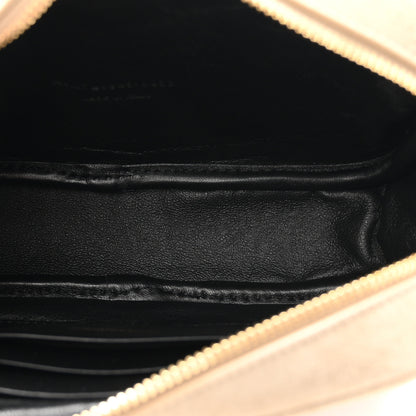 Saint Laurent Suede Matelasse Monogram Mini Lou Camera Bag Matte Gold 5 of 11