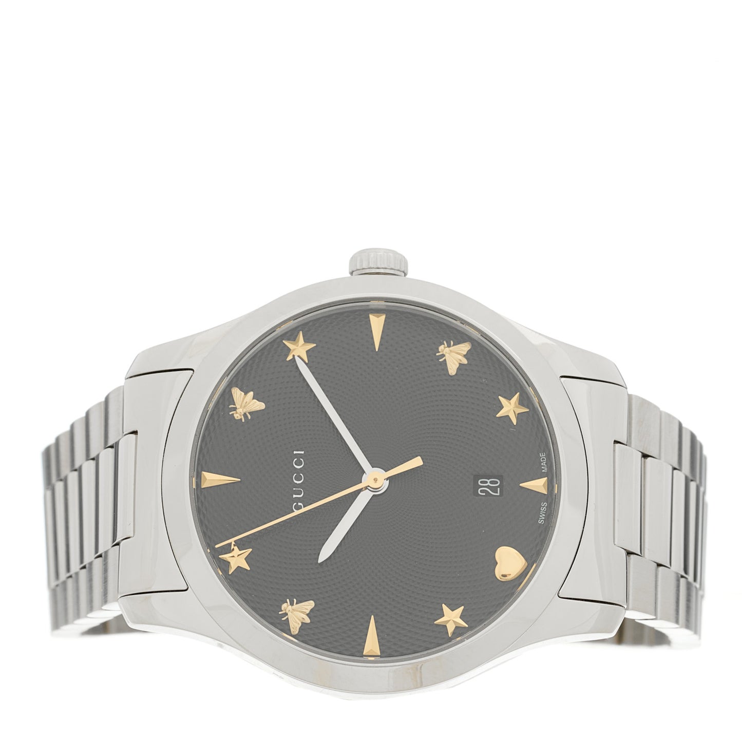 Stainless Steel 38mm G-Timeless Charm Quartz Watch Black