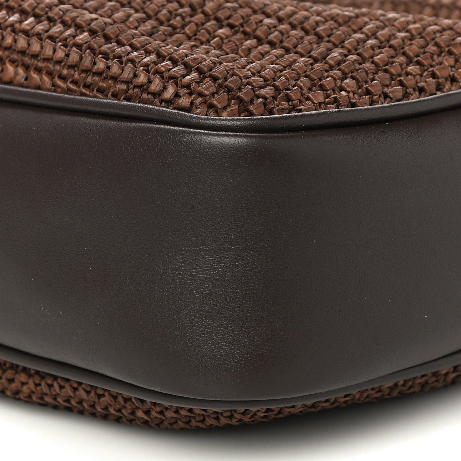 Saint Laurent Raffia Canvas Monogram Lou Camera Bag Dark Chocolate 6 of 9