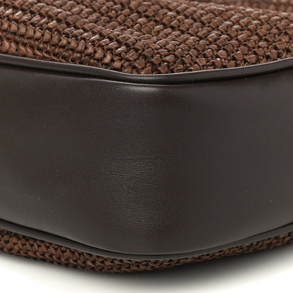 Saint Laurent Raffia Canvas Monogram Lou Camera Bag Dark Chocolate 6 of 9