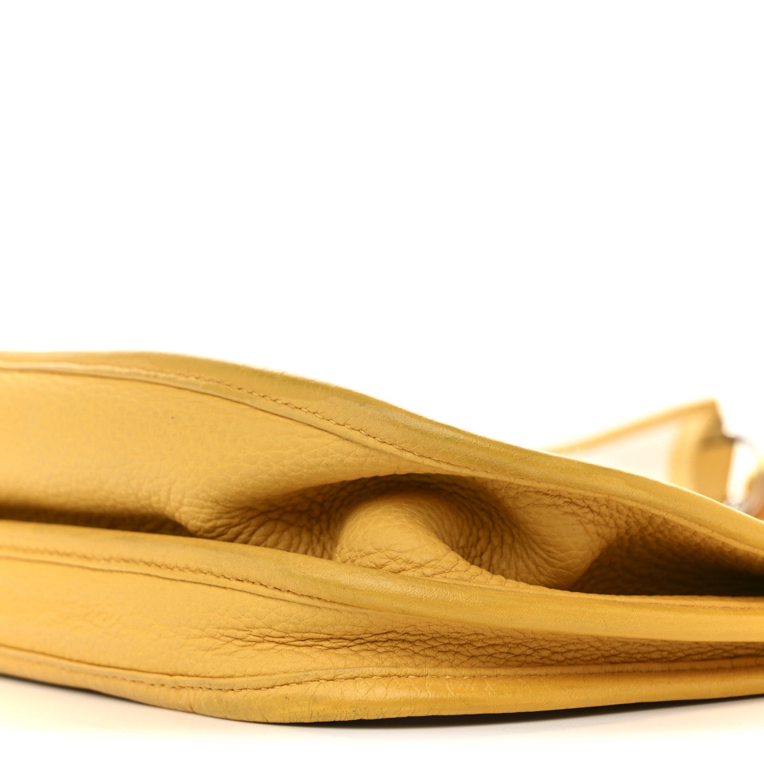 Hermes Toile Taurillon Clemence Evelyne III GM Jaune 10 of 14