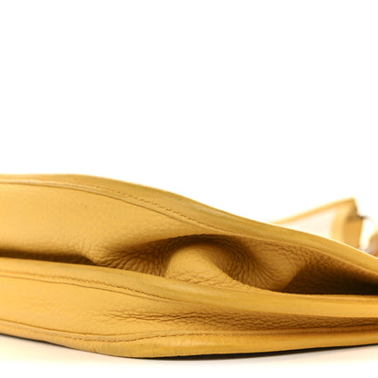 Hermes Toile Taurillon Clemence Evelyne III GM Jaune 10 of 14