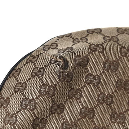Gucci Monogram Web Medium Half Moon Hobo Dark Brown 18 of 20