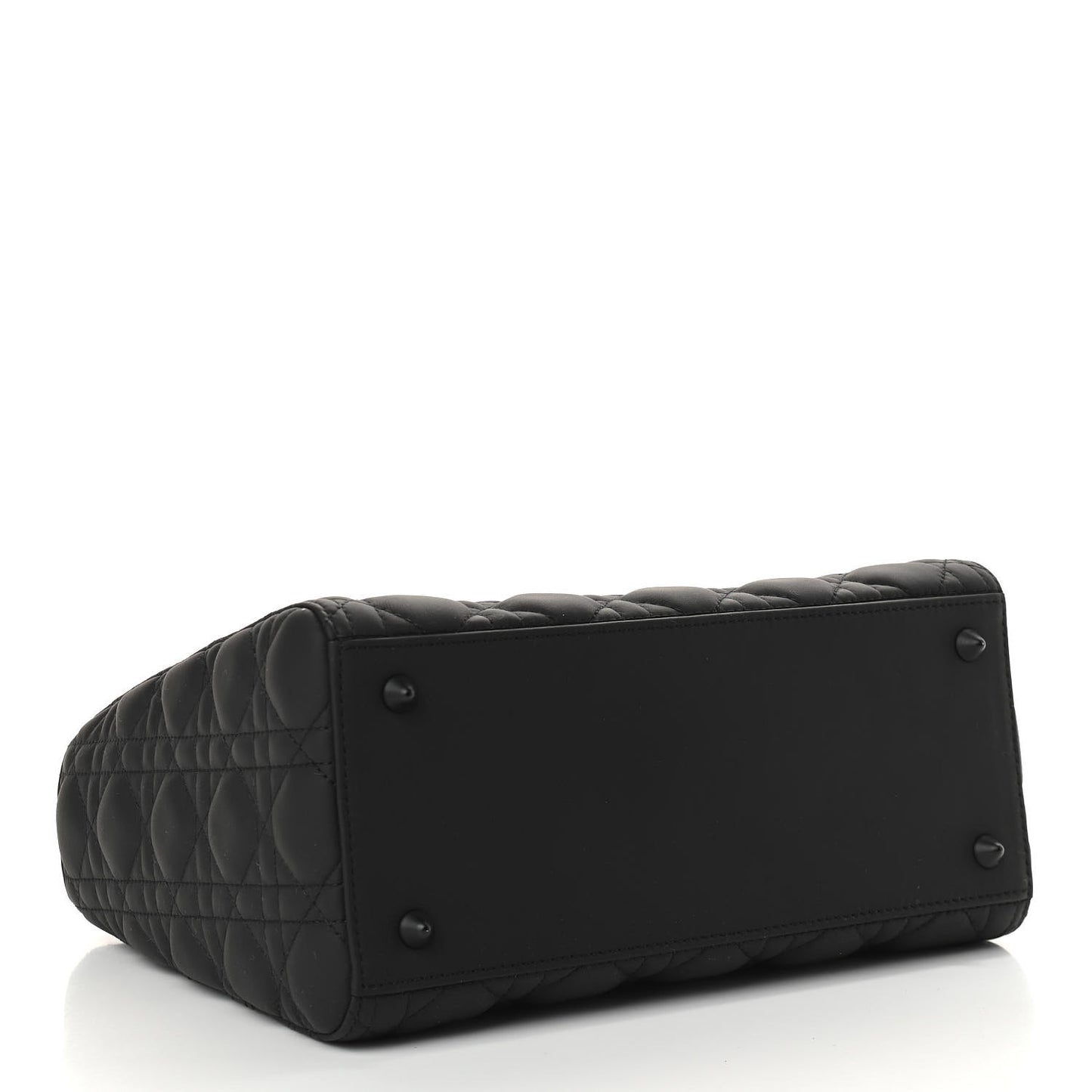 Ultra Matte Calfskin Cannage Medium Lady Dior Black