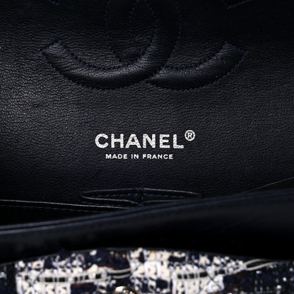 Chanel Tweed Quilted Flap Navy White 6 of 27