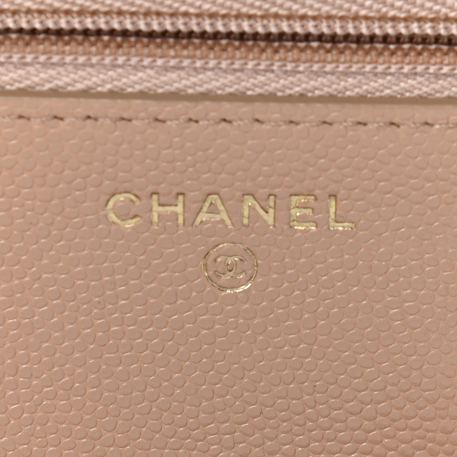 Chanel Caviar Quilted Wallet On Chain WOC Beige 6 of 10