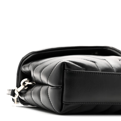 Saint Laurent Calfskin Y Quilted Monogram Toy Loulou Crossbody Bag Black 9 of 11
