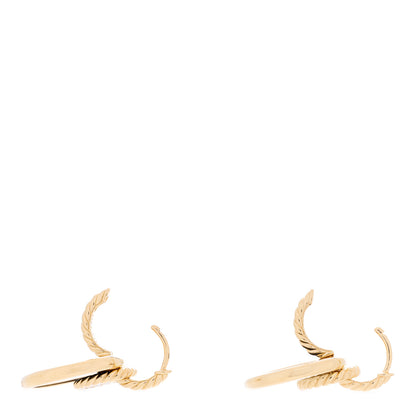 David Yurman 18K Yellow Gold Diamond Mother of Pearl Black Onyx Elements Convertible Drop Earrings 3 of 3