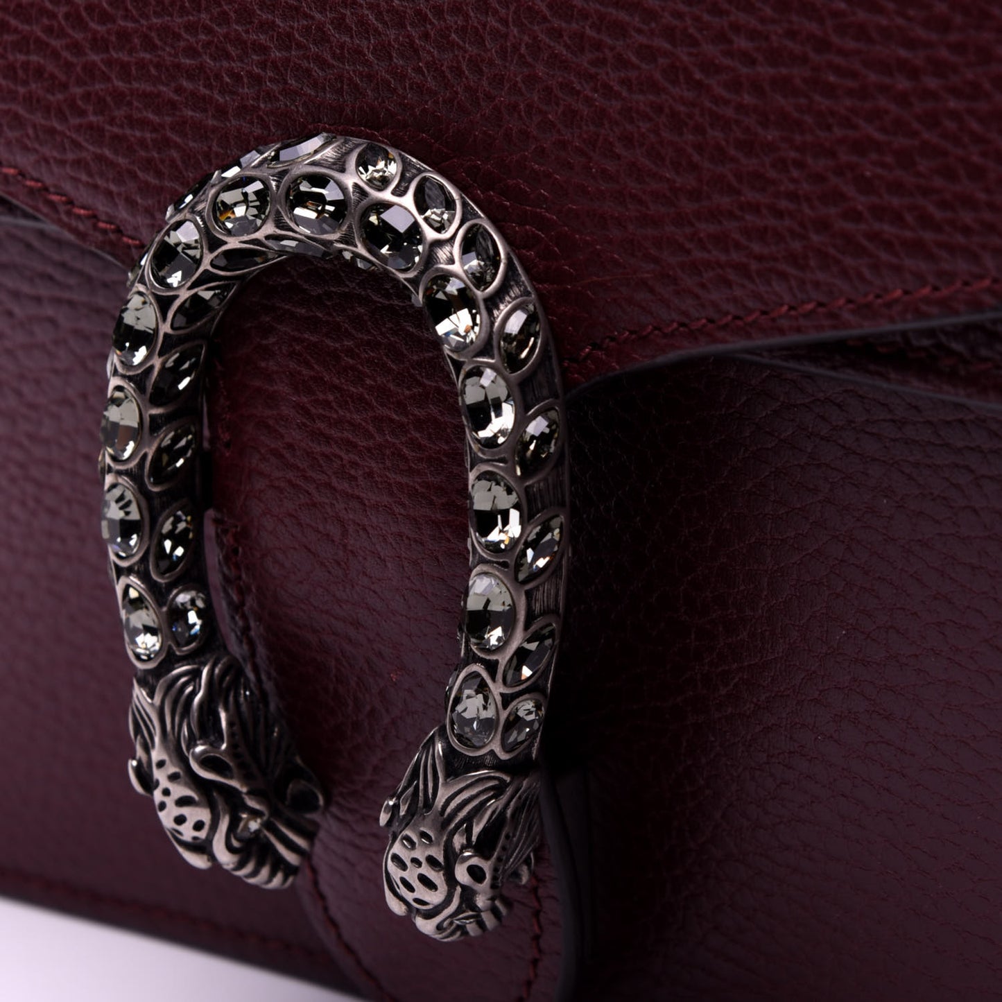 Dollar Calfskin Crystal Small Dionysus Shoulder Bag Vintage Bordeaux